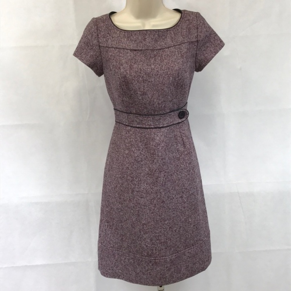 Ann Taylor Plum Tweed Dress